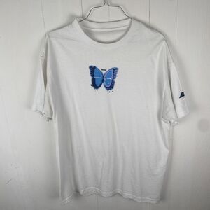Above Millions Men's XL Metamorphosis Graphic T-shirt in White and Blue